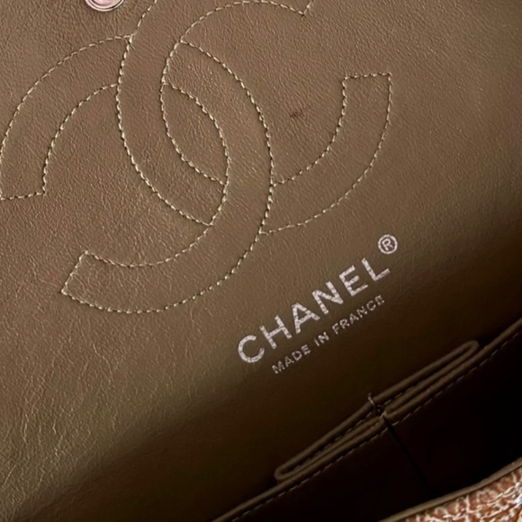 Authentic Chanel Crinkled Patent Quilted Medium Double Classic Flap Brown - Picture 3 of 16